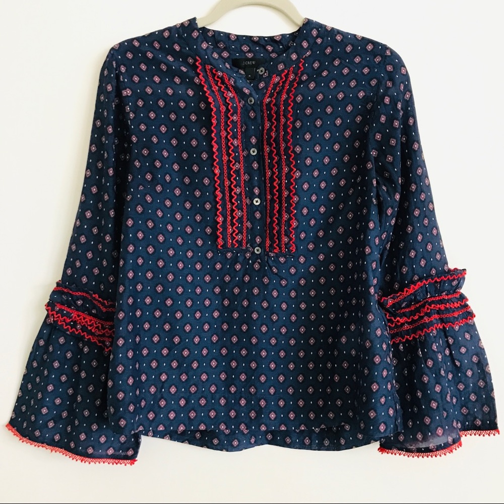 Women’s Size 4 J Crew Cotton/Silk Top